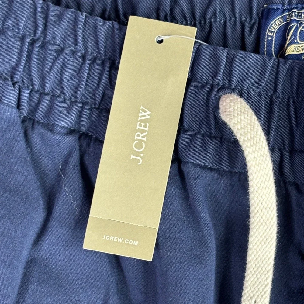 J.Crew Dock Pant Mens Large Navy Blue New NWT Cotton Blend Stretch AV223